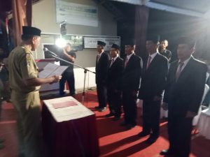 Pelantikan Perangkat Desa Bagelenan, sabtu 14-10-2017